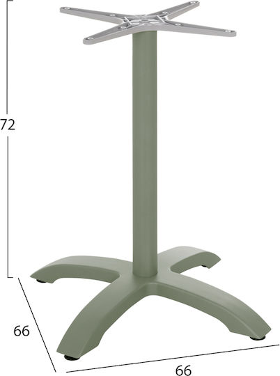 HomeMarkt Stand De Masă Din Aluminiu Pentru Tabel Cu Reglaj Verde 66x66x72cm