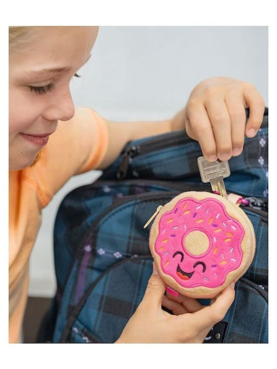 Moses Kids Wallet with Zipper and Keychain Pink