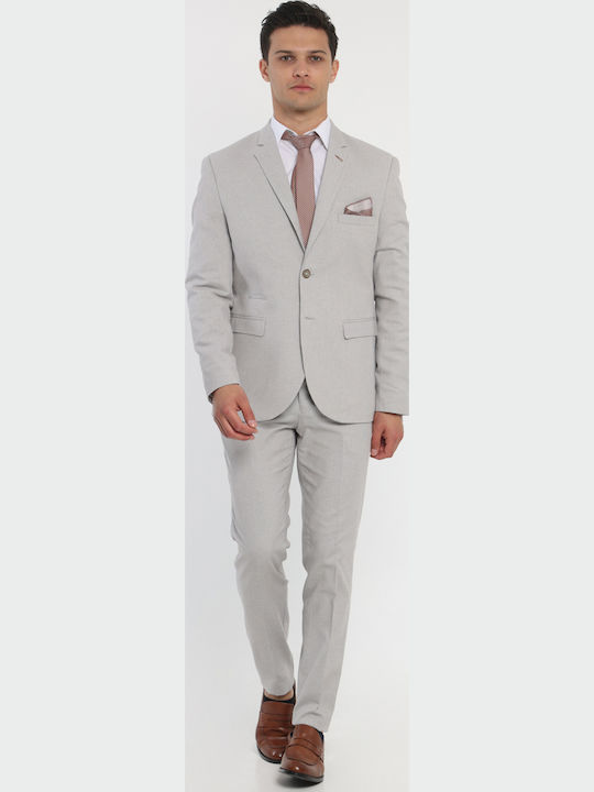 Costum Barbatesc Slim Bej