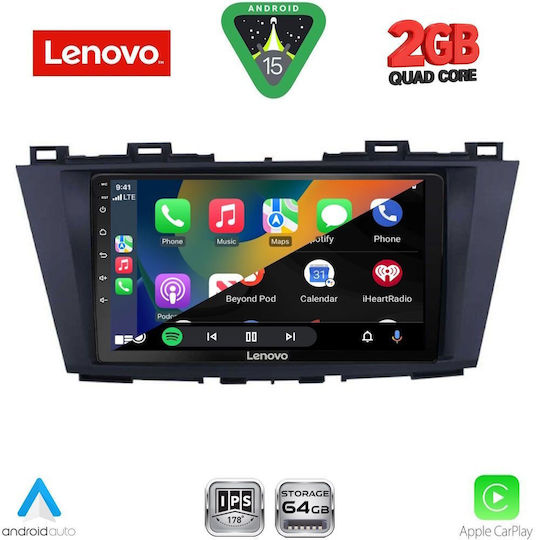 Lenovo Car Audio System for Mazda 5 2011-2020 Bluetooth USB WiFi GPS Apple CarPlay Android Auto with 9" Touch Screen