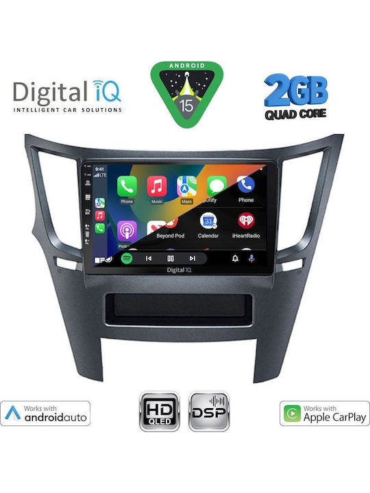 Digital IQ Car Audio System for Subaru Legacy Outback 2009-2014 with Touch Screen 9" Bluetooth USB Wi-Fi GPS Apple CarPlay Digital IQ BXC 3667 CPAA