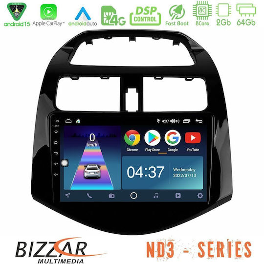 Bizzar Ηχοσύστημα Αυτοκινήτου για Chevrolet Spark 2009-2015 (Bluetooth/USB/WiFi/GPS/Apple-Carplay/Android-Auto) με Οθόνη Αφής 9"