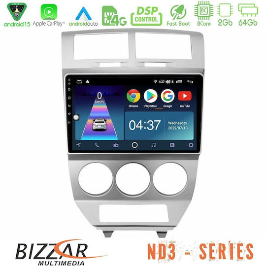 Bizzar Ηχοσύστημα Αυτοκινήτου Dodge Caliber 2006-2011 (Bluetooth/USB/WiFi/GPS/Apple-Carplay/Android-Auto) με Οθόνη Αφής 10"