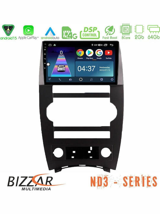 Bizzar Автомобилна Аудио Система за Jeep Commander 2007-2008 (Bluetooth/USB/Вграден Wi-Fi/GPS/Apple CarPlay/Android Auto) с Touch Screen 9"