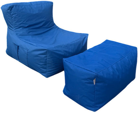 Bean Bag Chair Pear Waterproof Blue 75x65x70cm
