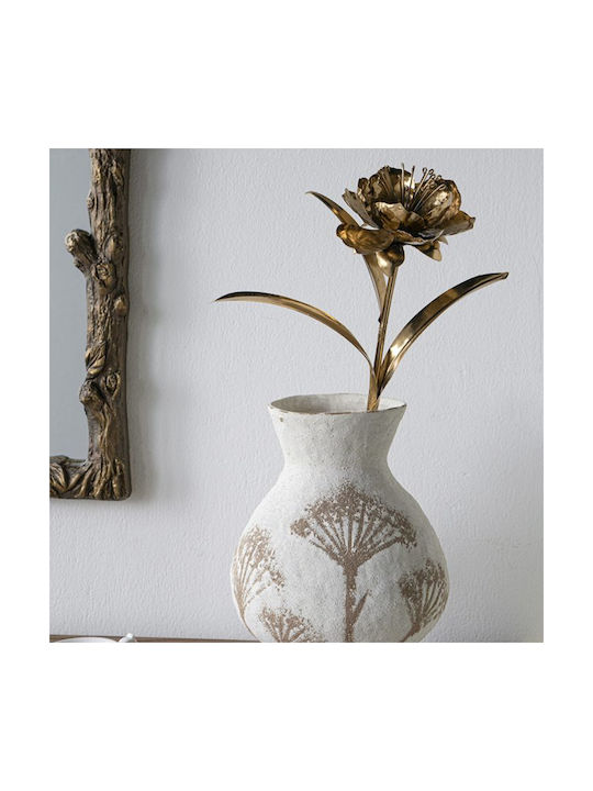 Artekko Solis Gold Metallic Flower 20x15x50 Cm