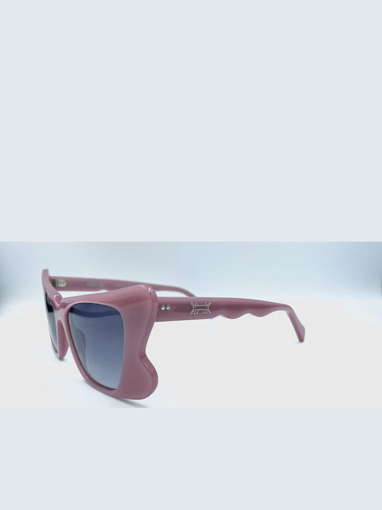 Urban Owl X Akira Mushi Дамски Слънчеви Очила с Пластмасова Рамка Dirty Pink Преливащи