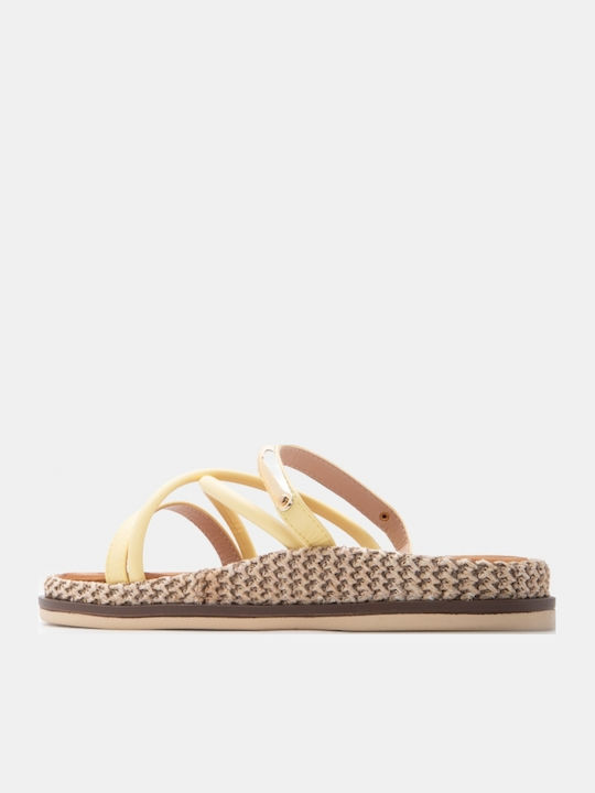 Γυναικεία Σανδάλια Flatforms Κίτρινα