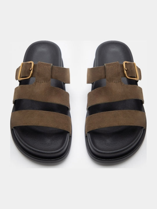 Γυναικεία Σανδάλια Flatforms Καφέ