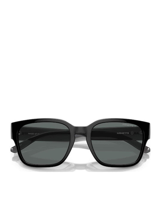 Arnette Men's Sunglasses with Black Plastic Frame and Black Lens