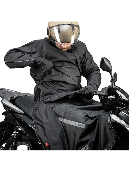 Adiavroxo (Work Aprons & Sleeves) Ανδρικό Αδιάβροχο Μπουφάν Μηχανής Μαύρο Χρώμα