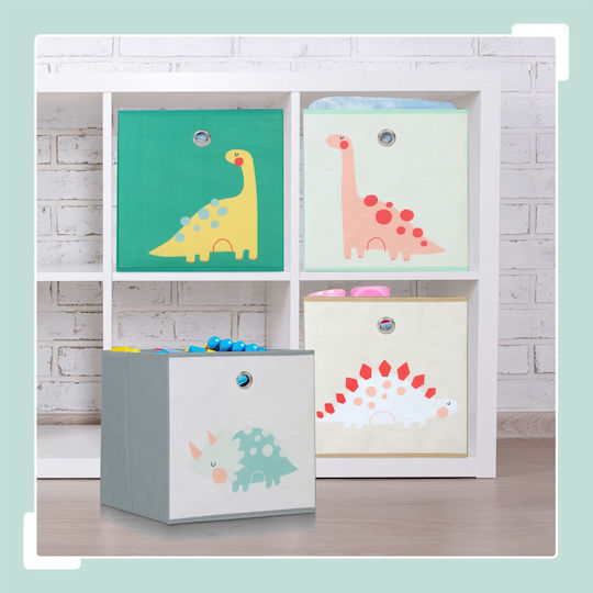 Relaxdays Children's Fabric Multicolour Storage Basket 30x30x30cm 4 Pieces