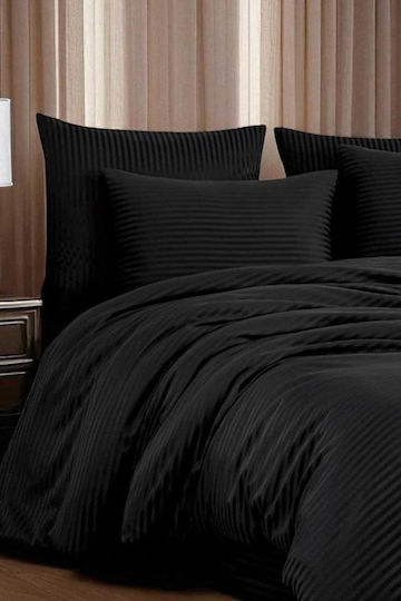 SteweHome Σετ Διπλή 200x220cm Stewehome Σετ Σεντονιών Παπλωματοθήκης Από Βαμβακερό Σατέν Για Διπλό Κρεβάτι 200x220 Cm · Ste-027922-v63173
