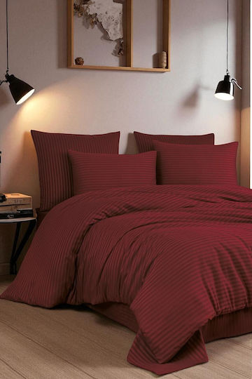SteweHome Doppelte Bettbezug Set 200x220cm Stewehome Bettbezug Set Aus Baumwoll Satin Für Doppelbett 200x220 cm