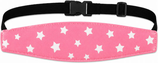 Headband Safety Strap Pink Stars