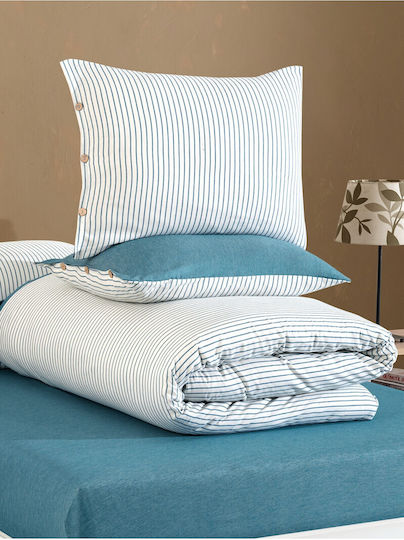 SteweHome Set Huse Pentru Pilote Simplu 160x220cm Albastru Petrol SteweHome Set Huse Pentru Pilote Simplu 160x220cm Albastru Petrol