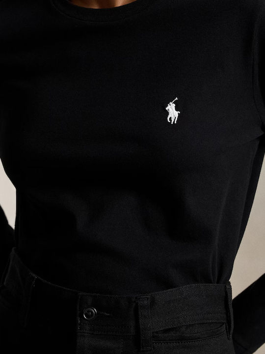 Summer Women's Cotton Long Sleeve Black Blouse