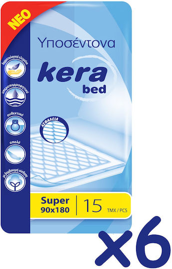 Kera Bed Super Pernute de incontinență 90x180cm 6x15buc