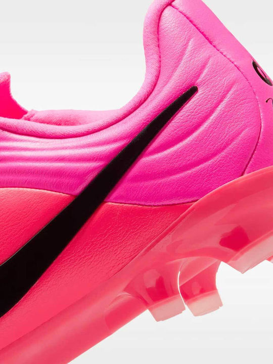 Tiempo FG/MG Kids Soccer Cleats and Shoes with Molded Outsole Pink