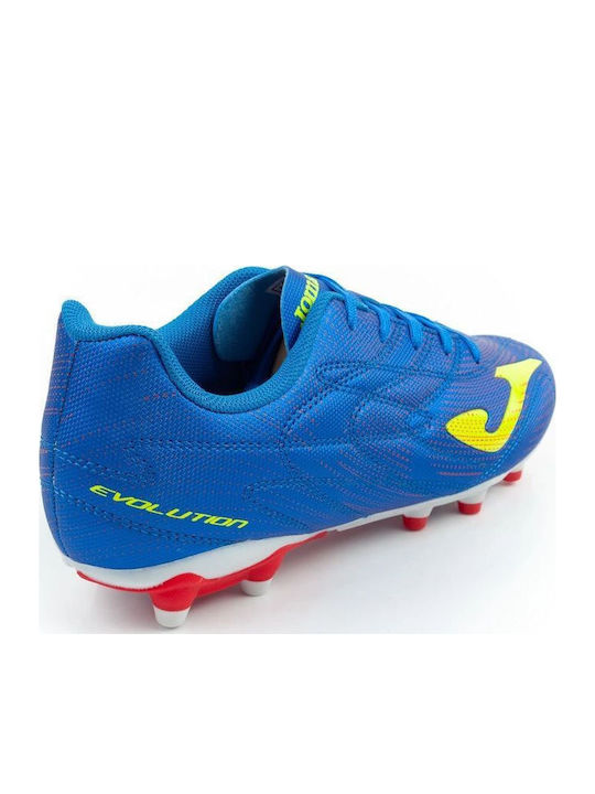 Evolution Jr FG Kids Soccer Cleats & Shoes Molded Outsole Blue