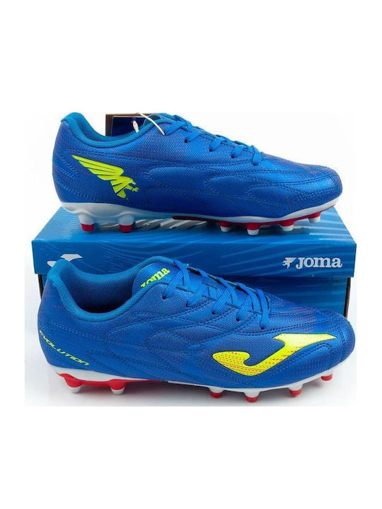 Evolution Jr FG Kids Soccer Cleats & Shoes Molded Outsole Blue