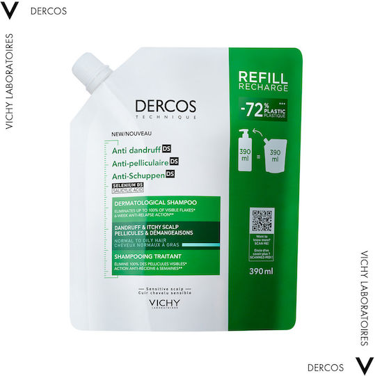 Vichy Dercos Попълване Шампоан against Dandruff for Нормален Hair 1x390ml