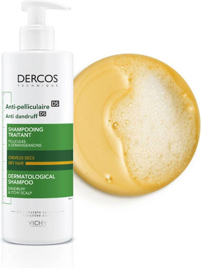 Vichy Dercos Anti Dandruff DS Σαμπουάν κατά της Πιτυρίδας για Ξηρά Μαλλιά Μαλλιά 390ml