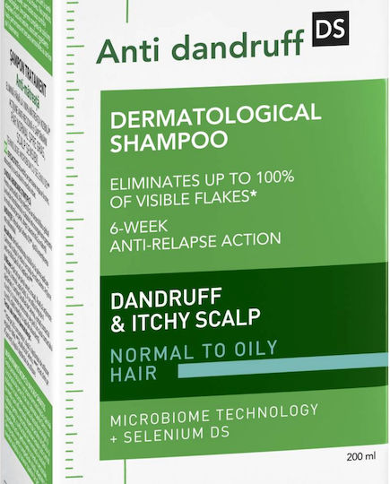 Vichy Dercos Anti Dandruff DS Σαμπουάν κατά της Πιτυρίδας & της Σμηγματορροϊκής Δερματίτιδας για Λιπαρά Μαλλιά 200ml