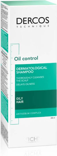 Vichy Dercos Oil Control Shampoos for Oily Hair 200ml