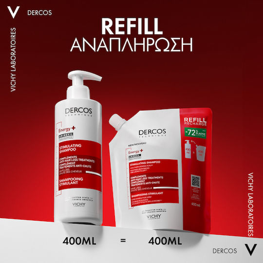 Vichy Dercos Energising Шампоан Против Косопад За Всички Типове Коса 400ml