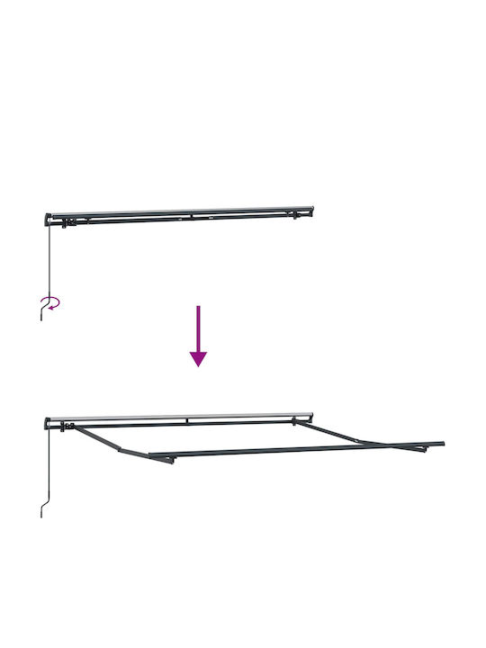 vidaXL Тента Тераса С LED Кафява 3.5x2m