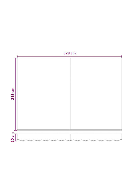 vidaXL Тента Тераса С LED Кафява 3.5x2m