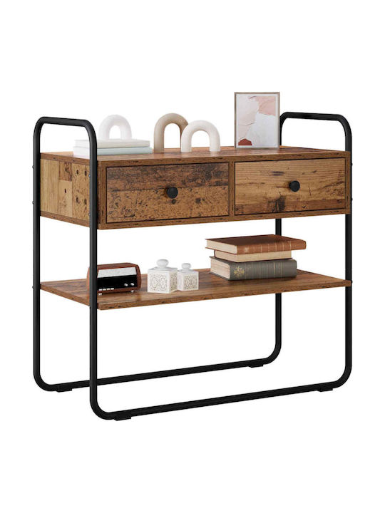 Конзола от Дърво и Метал Ретро Дърво Д80xШ40xВ75см
