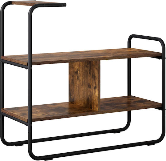 Console Table Made of Wood & Metal Smoked Oak Wood L80xW35xH75cm