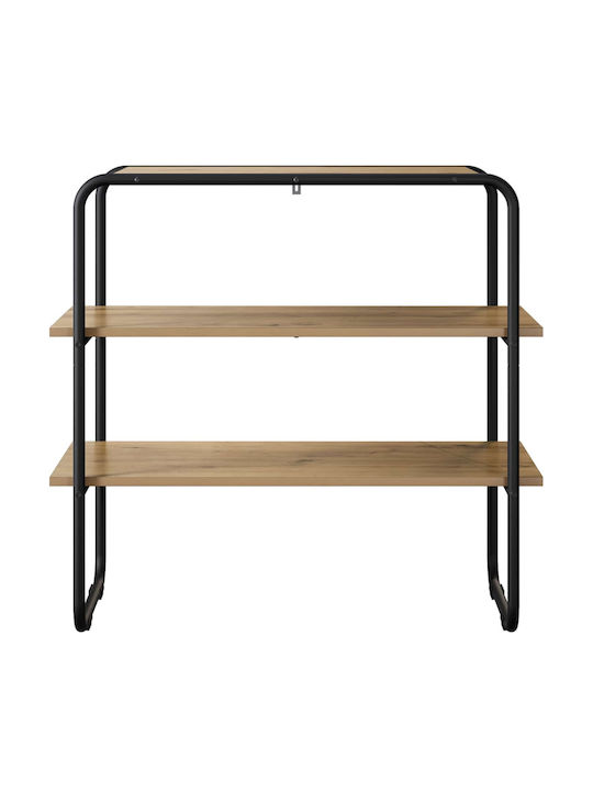 Konsolentisch aus Holz & Metall Eiche M80xT41xH75cm