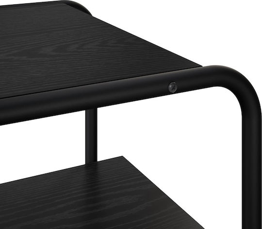 vidaXL Konsolentisch Aus Holz Und Metall Schwarz Eiche M100xB41xH75cm vidaXL Konsolentisch Aus Holz Und Metall Schwarz Eiche M100xB41xH75cm
