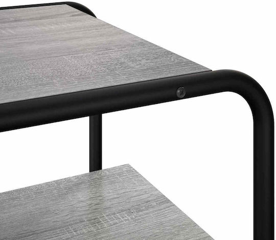 Console Table Made of Wood & Metal Gray L60xW41xH75cm
