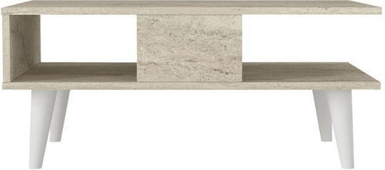 Правоъгълна Централна Кафе Маса Andros Дървена Travertine 90x54x39.6см