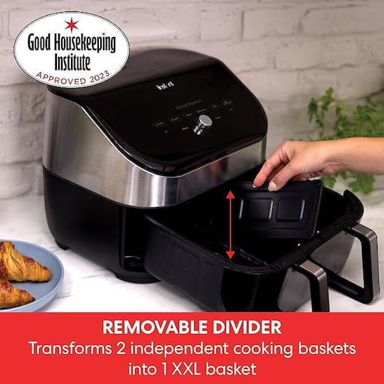 Instant Pot Instant Vortex Plus Clearcook Versazone Air Fryer με Wi-Fi & Διπλό Αποσπώμενο Κάδο 8.5lt Γκρι