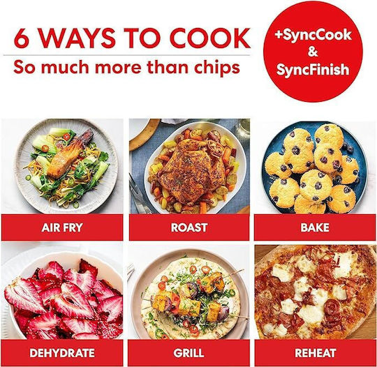 Instant Pot Instant Vortex Plus Clearcook Versazone Air Fryer με Wi-Fi & Διπλό Αποσπώμενο Κάδο 8.5lt Γκρι