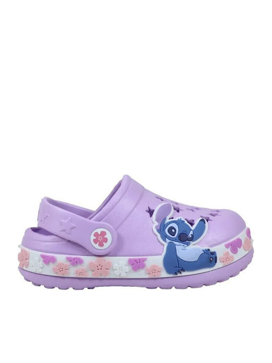 Stitch Kids Beach Clogs Purple