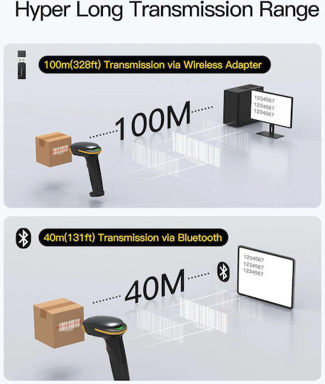 Inateck Bcst Handheld Scanner Wireless with 1D Barcode Reading Capability
