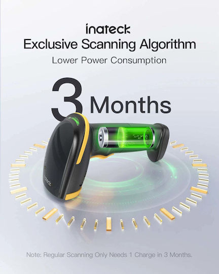 Inateck Bcst Handheld Scanner Wireless with 1D Barcode Reading Capability