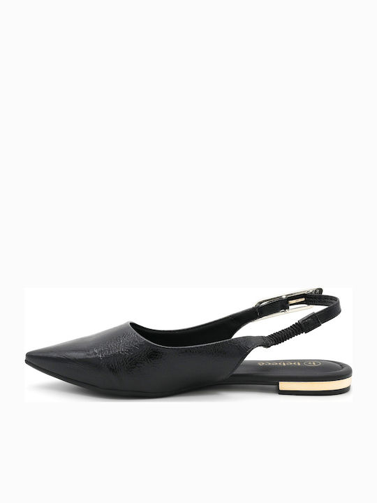 Flat Damen Pantoletten in Schwarz Farbe