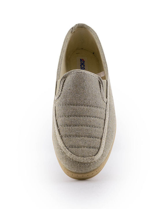 Fabric Men's Espadrilles In Beige Colour
