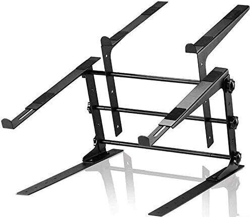 Pyle Διπλή Φορητή Βάση Laptop Dj Mixer Αντιολισθητική Ρυθμιζόμενο Ύψος