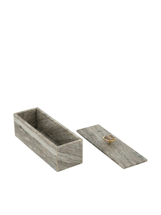 Artekko Κουτί Κοσμημάτων Ταξιδιού Γκρι 38x12.5x16cm