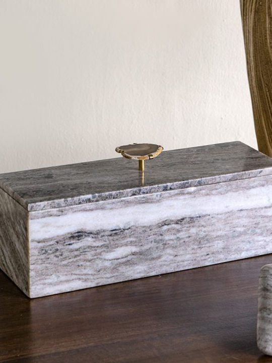 Artekko Κουτί Κοσμημάτων Ταξιδιού Γκρι 38x12.5x16cm