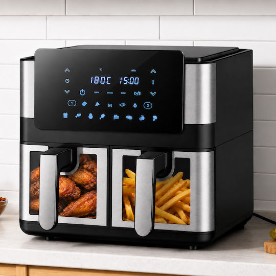 Air Fryer cu Două Coșuri Detașabile 8l Negru ZN1RCK3QWS2367