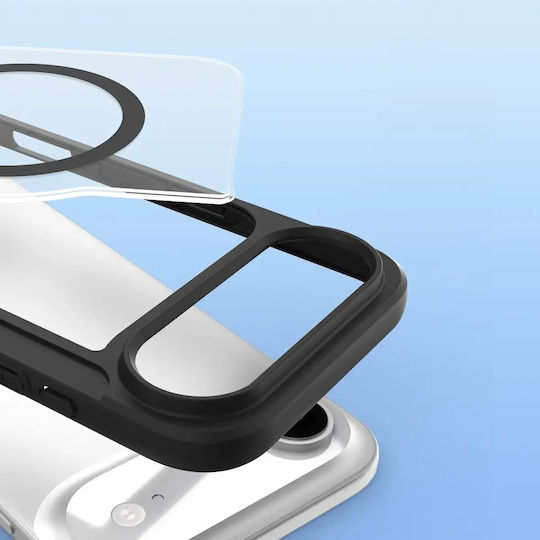 Dux Ducis Skin X Pro Калъф Iphone 17 Air Портмоне Magsafe Съвместим Черен